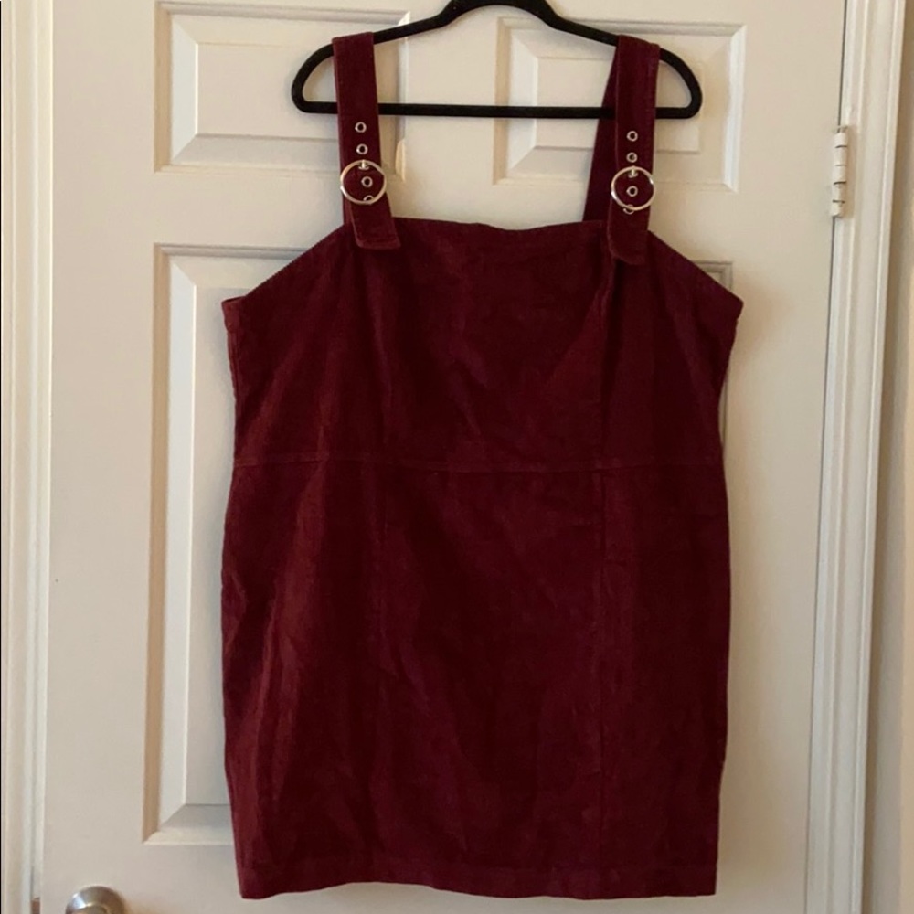 NWT corduroy midi dress w/phenomenal buckles plus